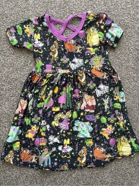 Enchanted Dress Shop Disney Mardi Gras Character Twirl Dress Girls 6/7